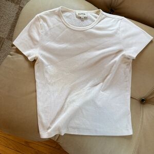 Darling | White Ribbed Tee.